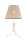 Beige Tischlampe Stoff rund Landhaus ABUELA