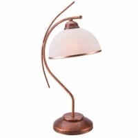 Elegante Tischleuchte KALONA Braun Jugendstil 49cm