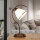 Shabby brun lampe de table en métal 39cm Art Nouveau