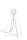 Lampe de table blanche en m&eacute;tal 31cm Lampe design moderne