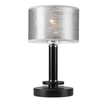 Tischlampe Modern Grau Stoff H:33cm DENIRA