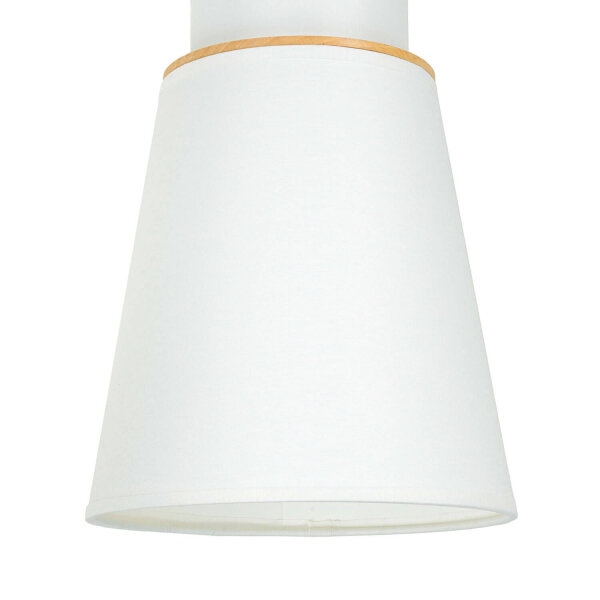 Spot Lampe blanche moderne ronde en bois