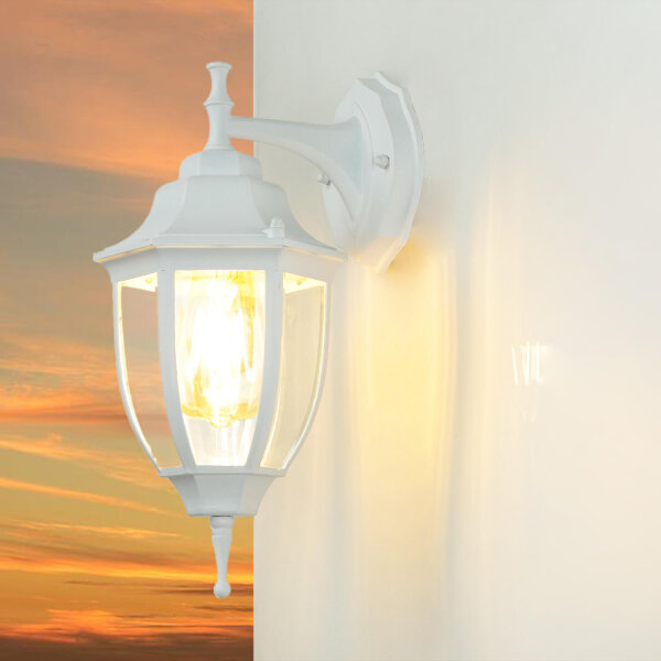 Lampe dextérieur rustique aluminium verre Lanterne LYON