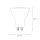 LED Leuchtmittel GU10 Fassung 3 Watt 3000 K 260 lm - LM10048