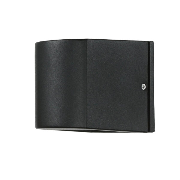 Luminaire extérieur noir IP44 Up Down aluminium verre petit