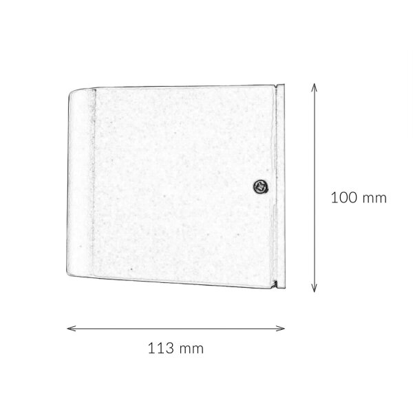 Luminaire extérieur noir IP44 Up Down aluminium verre petit