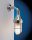 Wandlampe Bad Flur Chrom aus Messing Glas Schiff