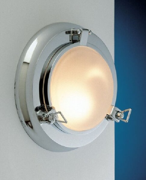 Lampe murale cage descalier salle de bain chrome laiton véritable ronde