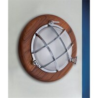 LED Wandlampe Chrom Echt-Messing rund &Oslash;27cm Maritim