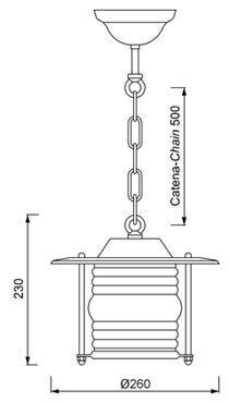 Hängelampe Messing Ø26cm Maritim stilvoll