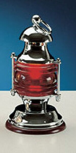 Lampe de table chromée AQUARIA Rouge Maritim Antik