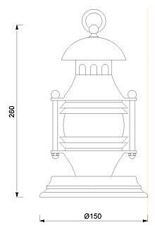 Lampe de table chromée AQUARIA Rouge Maritim Antik