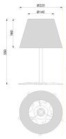 Noble lampe de table MIRENA Blanc Étoile de mer...