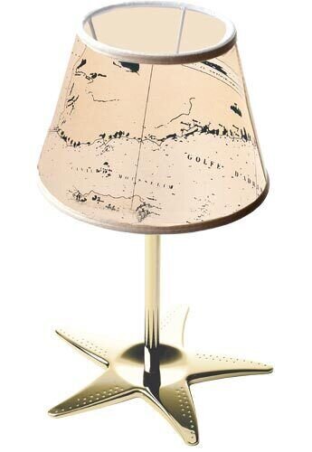 Edle Tischlampe MIRENA Maritim H:40cm Messing