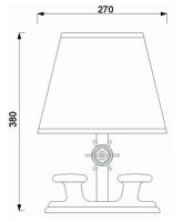 Maritime Tischlampe Messing Papier nautisch edel