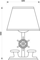 Lampe de table Chrome Marron Laiton véritable...