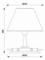 Petite lampe de table laiton Maritim H:40cm Antique