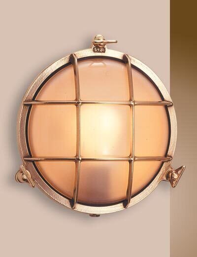 Applique murale dextérieur LED laiton Maritim ronde IP54