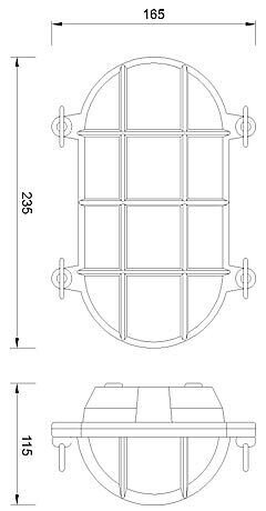 Applique murale extérieure LED laiton IP54 Porte dentrée Maritim