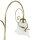 Florale Stehlampe Wohnzimmer in Gold Alabaster Glas