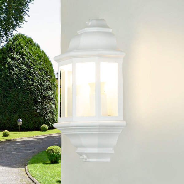 Lampe dextérieur maritime Lampadaire LIVORNO blanc E27