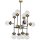 Plafonnier extravagant HYDRO en laiton ancien 12-flmg