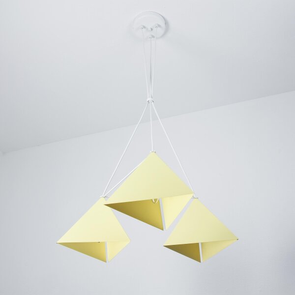 Moderne Pendelleuchte in Gelb