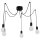 Suspension d&eacute;corative SPINDEL en noir 5-flmg
