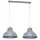 Lampe &agrave; suspendre SVEN en patine grise 2flmg