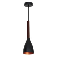 Lampe à suspendre en métal noir or avec...