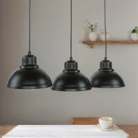 Lampe à suspendre SVEN en noir 3-flmg