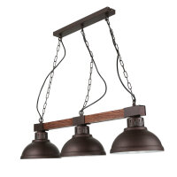 Grande lampe à suspendre 3xE27 L:72cm bois...