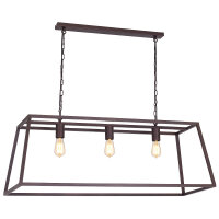 Lampe à suspendre FRAME en cuivre 3-flmg