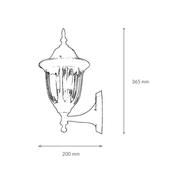 Laterne Wandlampe Außen rustikal wetterfest MILANO