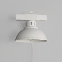 Wandlampe Weiß mit Steckdosenanschluss