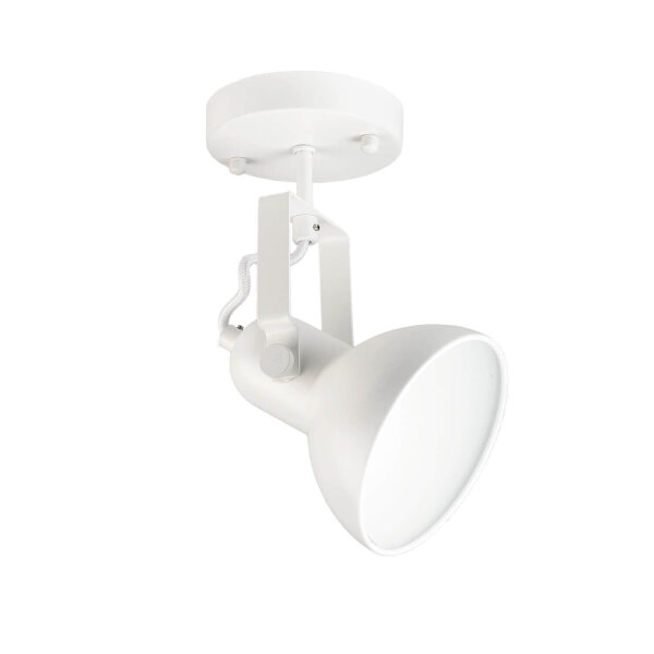 Lampe spot blanche DALLAS Retro Design E14 ajustable