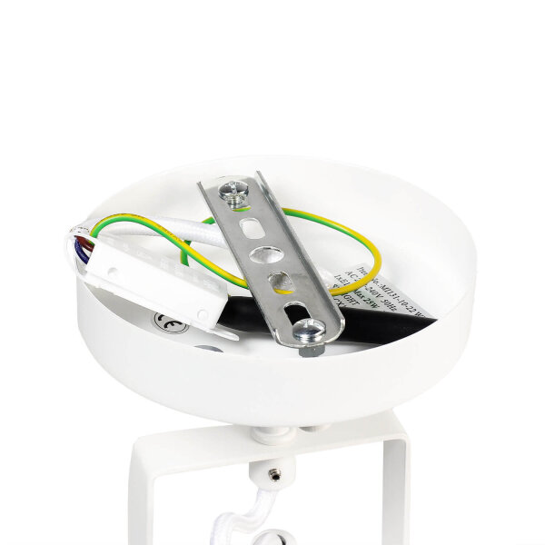 Lampe spot blanche DALLAS Retro Design E14 ajustable