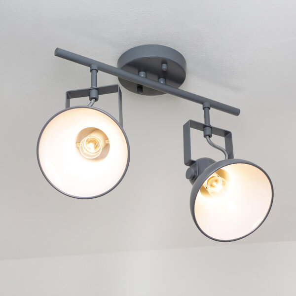 Deckenstrahler Anthrazit Metall Retro praktisch