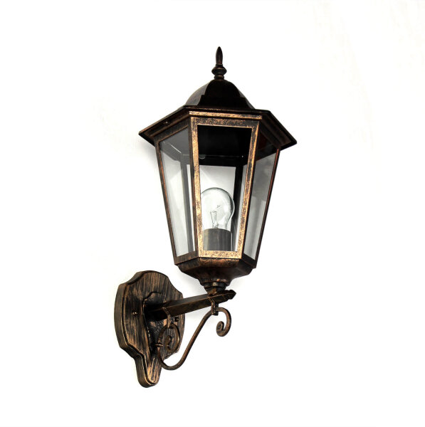 Applique murale dextérieur noire cuivre BRISTOL II IP44 E27