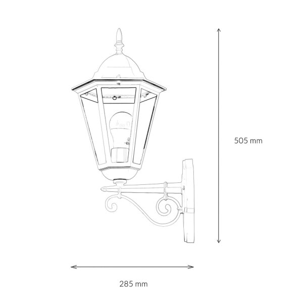 Applique murale dextérieur noire cuivre BRISTOL II IP44 E27