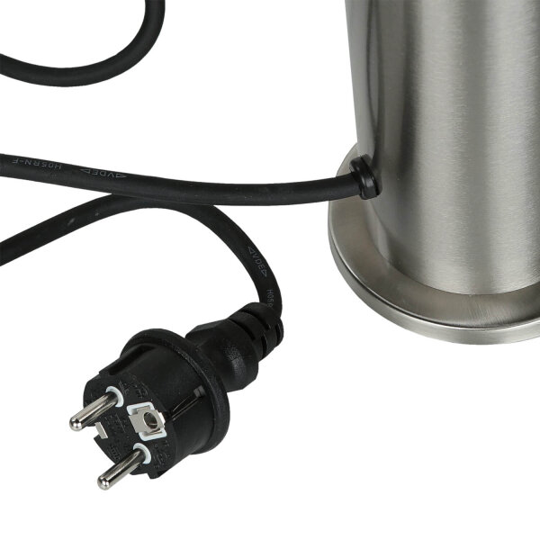 Lampe dextérieur en acier inoxydable avec câble + fiche