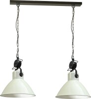 Weiße Hängelampe schwenkbar 2xE27 Ø45cm...