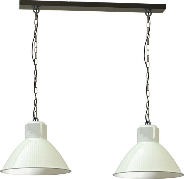 Luminaire suspendu blanc Design industriel fait main