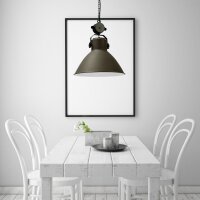 Suspension Gris M&eacute;tal Industrie D&eacute;co