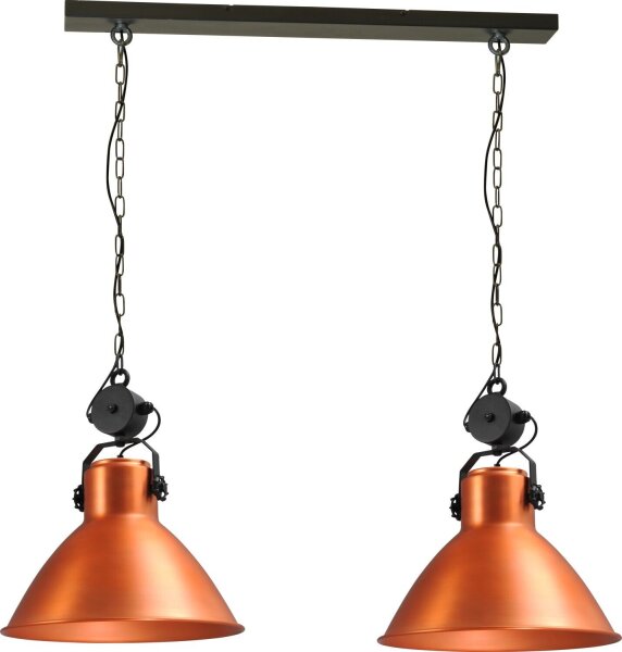 Premium Hängelampe Kupfer schwenkbar 2xE27 Ø45cm