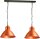 Suspension design cuivre 2xE27 &Oslash;45cm fait main