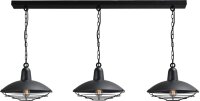 Pendelleuchte 3-flammig Schwarz Loft Design